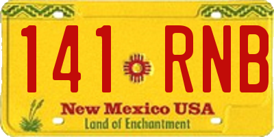 NM license plate 141RNB
