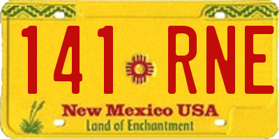 NM license plate 141RNE