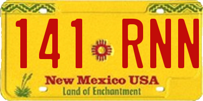 NM license plate 141RNN