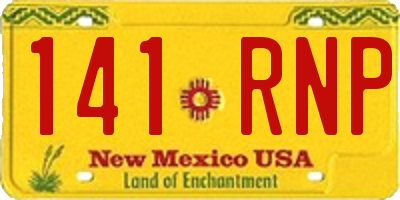 NM license plate 141RNP