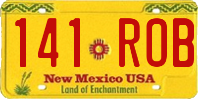 NM license plate 141ROB