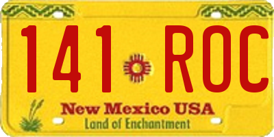 NM license plate 141ROC