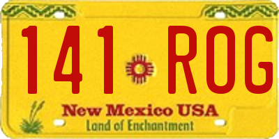 NM license plate 141ROG
