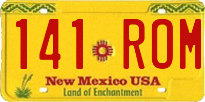 NM license plate 141ROM