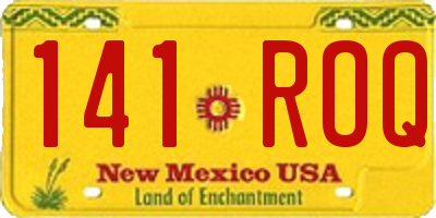 NM license plate 141ROQ