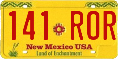 NM license plate 141ROR