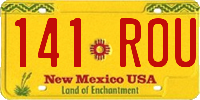 NM license plate 141ROU
