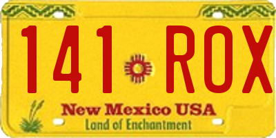 NM license plate 141ROX