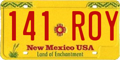 NM license plate 141ROY