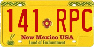 NM license plate 141RPC
