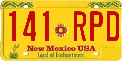 NM license plate 141RPD