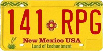 NM license plate 141RPG