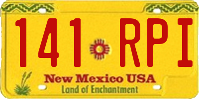 NM license plate 141RPI