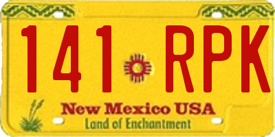 NM license plate 141RPK