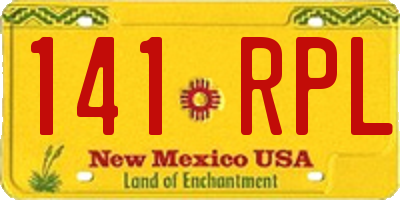 NM license plate 141RPL