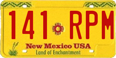 NM license plate 141RPM