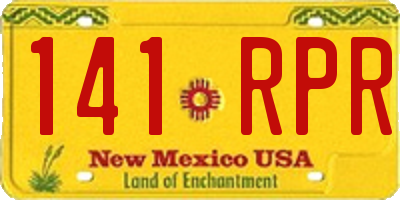NM license plate 141RPR