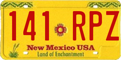 NM license plate 141RPZ