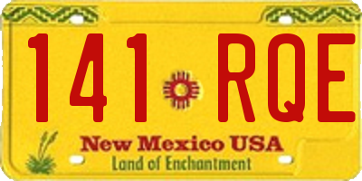 NM license plate 141RQE