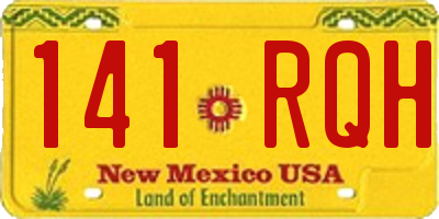 NM license plate 141RQH