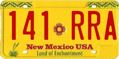 NM license plate 141RRA