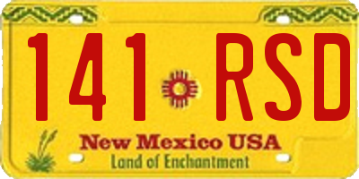 NM license plate 141RSD