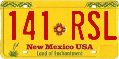 NM license plate 141RSL