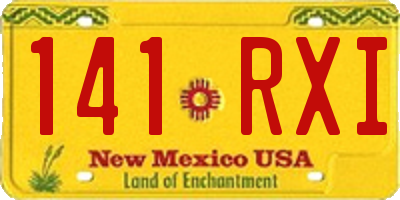NM license plate 141RXI