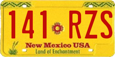 NM license plate 141RZS