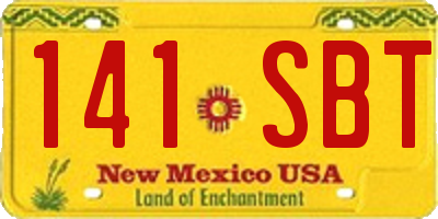 NM license plate 141SBT