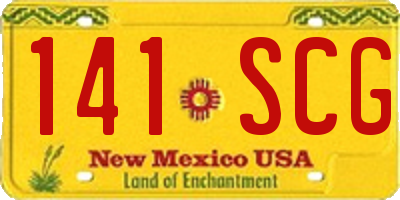 NM license plate 141SCG