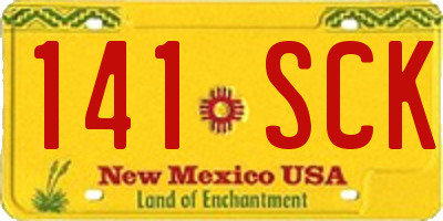 NM license plate 141SCK