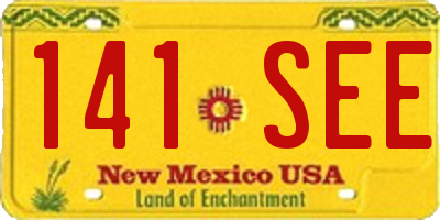 NM license plate 141SEE