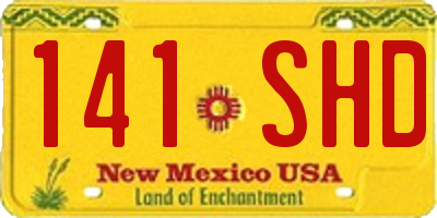 NM license plate 141SHD