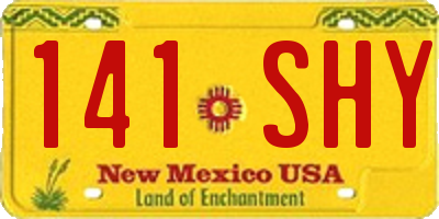NM license plate 141SHY