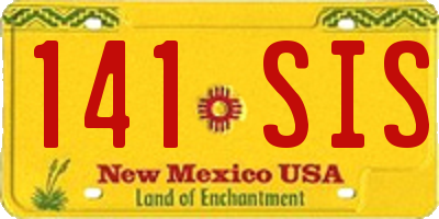 NM license plate 141SIS