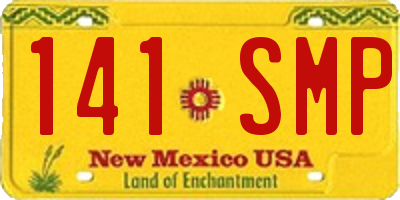 NM license plate 141SMP