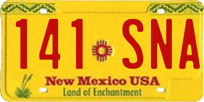 NM license plate 141SNA