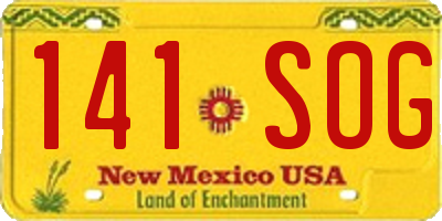 NM license plate 141SOG