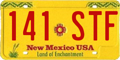 NM license plate 141STF