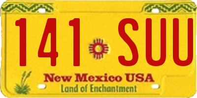 NM license plate 141SUU
