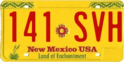 NM license plate 141SVH