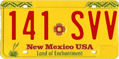 NM license plate 141SVV