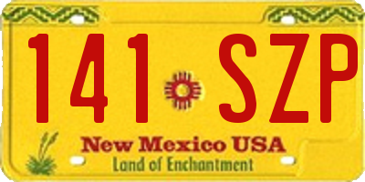 NM license plate 141SZP