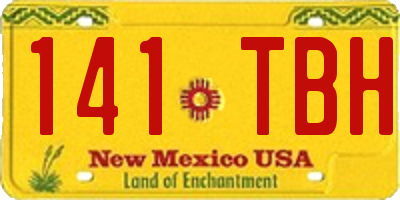 NM license plate 141TBH