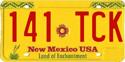 NM license plate 141TCK