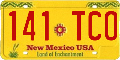 NM license plate 141TCO