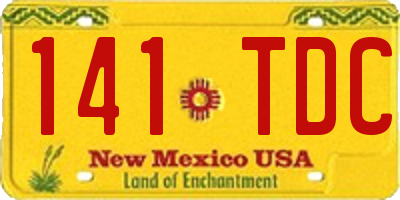 NM license plate 141TDC