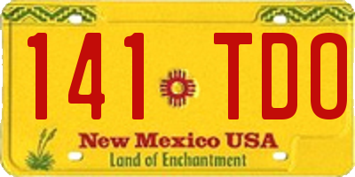 NM license plate 141TDO