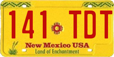 NM license plate 141TDT